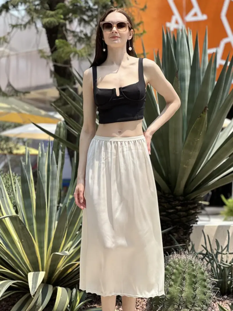 women's satin half slip lace long underskirt s xxl - Temu women's satin half slip lace long underskirt s xxl - Temu